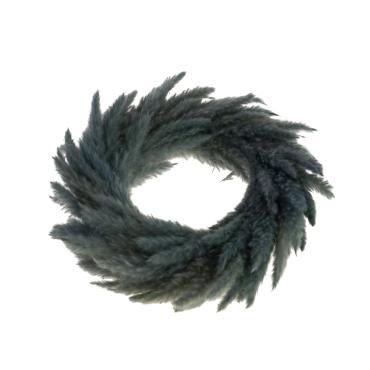 Pampų vainikas 45 cm (melsvas)