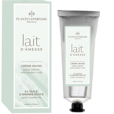 PLANTES & PARFUMS rankų kremas su asilės pienu ir migdolų aliejumi 75ml