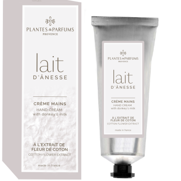 PLANTES & PARFUMS rankų kremas su asilės pienu ir medvilnės ekstraktu 75ml