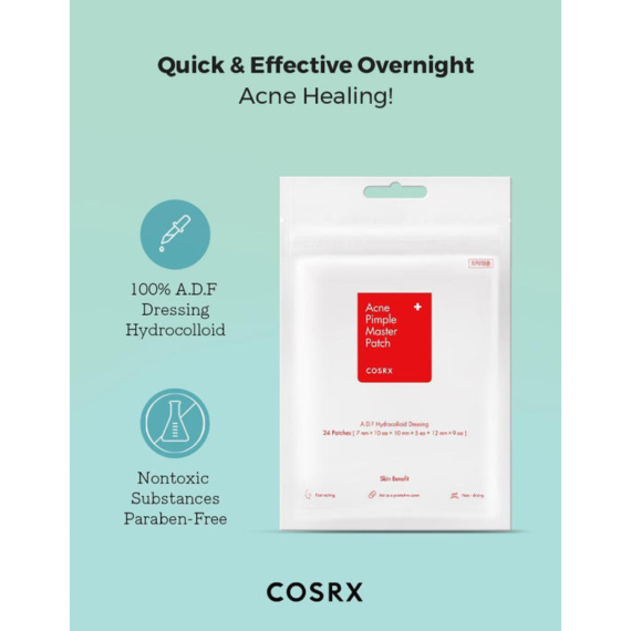 COSRX acne pimple master pleistriukai spuogams